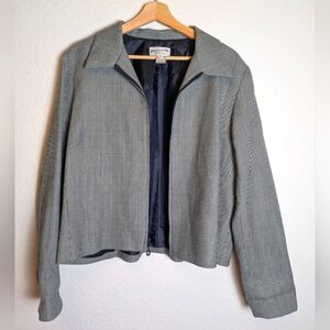 Pendleton Women's Virgin Wool Zip Jacket Blazer USA Made Quiet Luxury